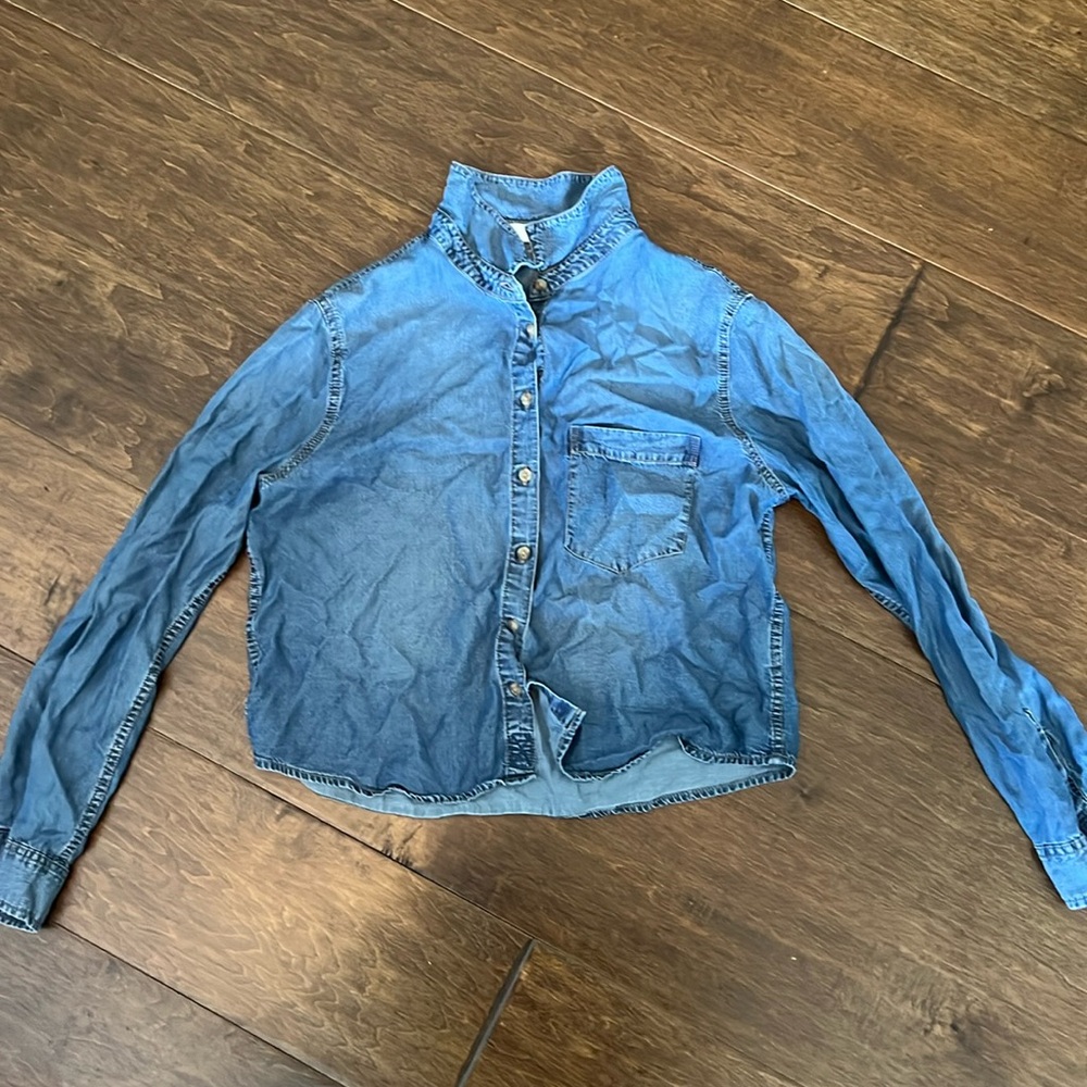 Cropped Jean button down